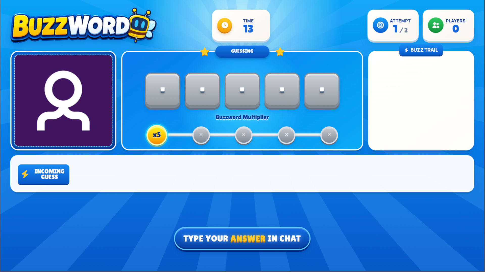 Buzzword avatar broadcast layout